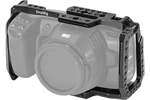 SMALLRIG Camera Cage, Cage Käfig BMPCC 4K, 6K für Blackmagic Pocket Cinema Kamera 4K Cage mit NATO Rail- 2203B