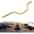 7/8" 22mm motorcycle Mid Handlebars, Motorcycle Handlebar Handle Bars Universal for All Motorcycle which the clamp 7/8" 22mm-Gold