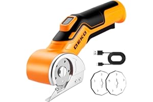 DEKOPRO 3,7 V trådlös elektrisk sax - multifunktionell elektrisk sax - skär kartong kraftigt och är lämpliga för material som tyg, läder, mattor och plast