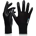 DEX FIT FN331 Prime Nitrile Work Gloves; 3D-Comfort Fit; Durable Foam Nitrile Coated; Firm Grip; Touchscreen Capable; Black M (8) 3 Pairs