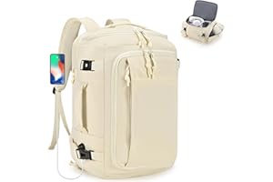 SPAHER Rozszerzalny Plecak Podróżny 40x30x20cm Wizzair 40x30x25 Eurowings Plecak na Laptopa 15,6 Calowy z Portem Łdowania USB Plecak Sportowy z Kieszenią na Buty i Mokre Rzeczy dla Kobiet i Mężczyzn