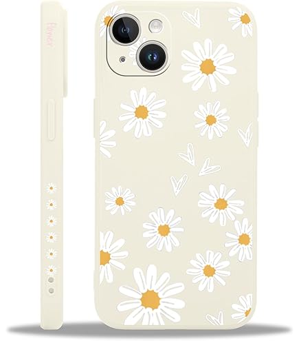 Cover IPhone 14/13 Trasparente Con Fiori Estivi E Conchiglie - Morbida Custodia In TPU Antiurto Per Ragazze - Rosa/Summer