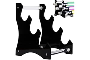 HHUXIUE Lichtschwert Stand Display，Acrylic Desktop Lichtschwert Stand，3-Tier Lichtschwert Stand，Für Schwerter, Lichtschwerter. (Schwarz)