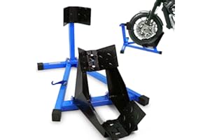 MS-POINT BITUXX® Motorrad Montageständer Motorradwippe vorn Motorradständer Wippe Transportständer Vorderrad Blau