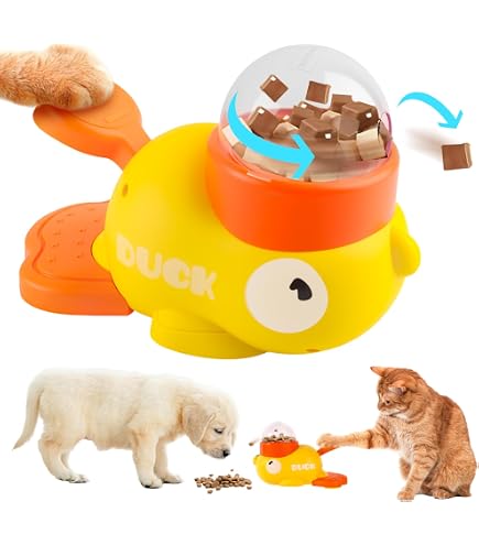 Leckender Futterspender Für Katzen – Interaktives Spielzeug, Verstellbar, Aus ABS & PC, Ca. 5x7 Cm