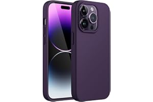 ‎JETECH JETech Silikonowy Etui dla iPhone 14 Pro 6,1 Cala, Jedwabisty Miękki w Dotyku Futerał Ochronny na Całe Ciało, Odporny na Wstrząsy Case z Podszewką z Mikrofibry (Głęboka Purpura)