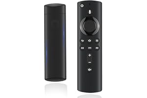 GLITFIX Sprachfernbedienungsersatz (2 Gen) Kompatibel mit Smart-TV-Stick (2nd Gen, 3rd Gen, 4K, 4K Max, Lite, HD), Smart-TV-Cube (2nd Gen, 3rd Gen), mit Lautstärkeretaste und Stromversorgungsschlüssel