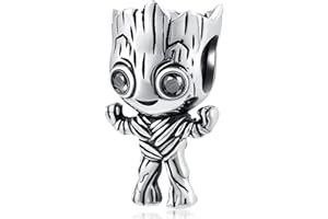 CRISNATA Argent Antique Charm-Argent sterling 925 Chapeau de chef cuisinier, visage souriant, ruban d'espoir, fraise douce Perles, Convient au bracelet à breloques européen, cadeaux pour maman/enfants