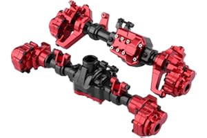 VGEBY Assali a portale, Assali a portale posteriori anteriori in metallo rosso per auto cingolata RC Traxxas Trx4