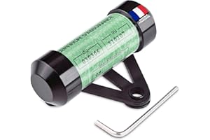 Porte Vignette Assurance Moto - Accessoire Moto et Scooter - Support Porte Assurance Moto Tube Cylindrique