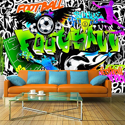 FOTOTAPETE 250x175 cm - VLIES TAPETE PREMIUM - PROFI QUALITÄT - 3 Farben zur Auswahl - Top moderne Wanddeko - Wandbilder XXL - Riesen Wandbild - Top Design Tapete - Neue exklusive Edition mit noch besser Druckauflösung - Deutsches Premium Vlies - Graffiti i-A-0111-a-b