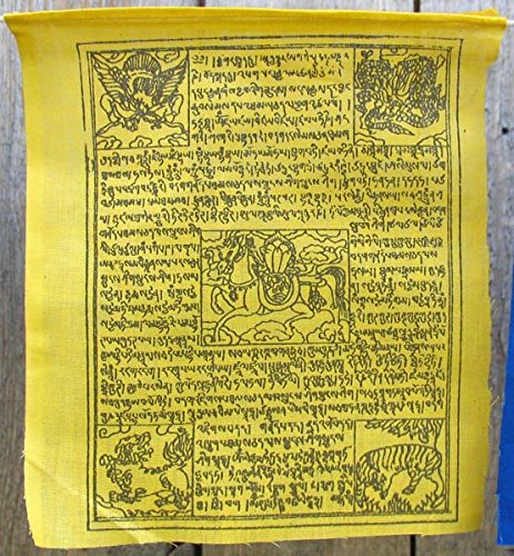 Tibetische Gebetsfahnen Frieden und Reichtum 10 Fahnen Länge 1,6 m Buddha Dekoration - 2