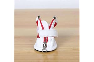 Doggo Bite Dog Shoes for Shih Tzu, Golden Retriever, German Shepherd/Summer Heat Dog Boot Adjustable Non-Slip,PU Paw Protector-Waterproof Size-6 for 16 to 22 Kg All Breeds (L X W Paw-3.3 x 2.5) Inch