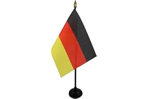 AZ FLAG - Tischflagge Deutschland - 15x10 cm Goldene Splitze - Deutsche Tischfahne 10 x 15 Cm - Flaggen
