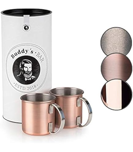 Krown Kitchen - Moscow Mule koperen bekers | Beker gehamerde mokken set van 4 | 16oz