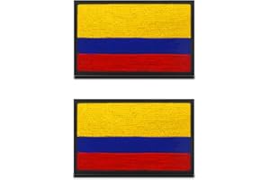 ZCKETO 2 toppe ricamate con bandiera colombiana della Colombia, con gancio e anello, per abbigliamento da lavoro di squadra, maglia da calcio, zaini, cappelli, viaggi, motociclisti, tattici, militari