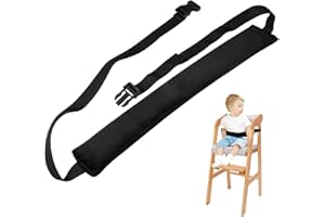 JINSION Esszimmerstuhl Sicherheitsgurt, Hochstuhlgurte, Verstellbarer Hochstuhlgurt für Kleinkinder, Sicherheitsgurte für Babysitze, Hochstuhl Sicherheitsgurt Kinder für Kinderwagen Kindersitz, Schwarz