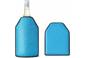 HI FINE CARE Raffreddatore Di Vino Gel, Raffreddatore Di Bottiglie Di Vino Gel, Copertura Per Congelatore, Vodka, Refrigeratore Di Tequila, Refrigeratore Di Vino Azzurro