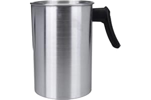 Yarlung 2.6L Candle Making Pouring Pot, Aluminum Construction Candle Making Pitcher Dripless Pouring Spout Wax Melting Pot with Heat-Resisting Handle