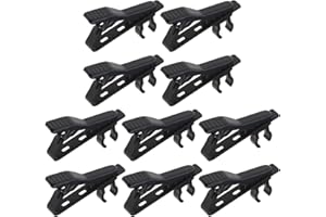 Be In Your Mind 10 clips de corbata de solapa de micrófono de 6 mm, mini soporte de abrazadera de micrófono portátil de metal para solapa Lavalier micrófono, sujetadores de repuesto negro
