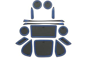 CDEFG Compatible avec Toyota Yaris Cross 2021-2023 2024 Tapis de Protection Anti-poussière Antidérapant Coupe Porte Boîte de Bras Caoutchouc Console Centrale Yaris Cross Hybride Accessoire (Bleu)