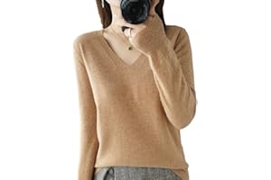 YTR6RTW Autumn Winter Sweater Women Keep Warm V-Neck Pullovers Knitting Sweater Long Sleeve Loose Tops