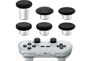 DEILONIE Metal Thumbsticks Replacement,6 In 1 Metal Custom Button Set Fit,FOR X-box Elite Controller 2 Accessories,FOR X-box Controller Accessories,for X-box One Elite Series 2 Controller (Black)