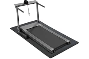 IPEB Exercise Treadmill mat Non-slip Indoor Bike Mat 6mm Heavy Duty Floor Protector Mat Gym Mat for Fitness & Exercise Equipment Mat Noise Reduction 150×80cm,Black