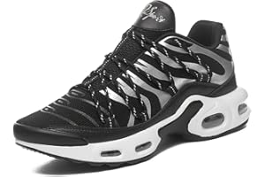 Amsion Homme Air Chaussures de Course à Pied Tendance pour avec Coussin Mode Baskets décontractées pour la Marche Le Tennis Le Basket-Ball la Gym Les Sports