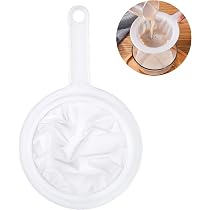 2 Tamis Plastique Ultra-fins Pour Kéfir, Jus, Lait De Soja - 120 Et 200 Mailles - Avec Poignée