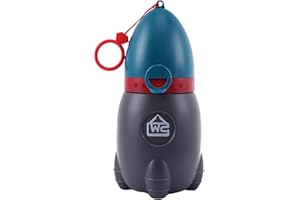 ED-Lumos Kaczka, pisuar, nocnik, przenośny, do nauki oddawania moczu, toaleta awaryjna, na kemping, do samochodu, podróży, parku, dla dzieci, chłopców, dziewczynek, projekt rakiety, szary i niebieski