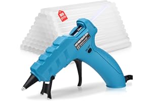 YULADO Heißklebepistole mit 80pcs Heißklebesticks, 60s Schnelles Aufheizen, Klebepistole für DIY Kunst, Handwerk und schnelle Reparaturen in Haus & Büro