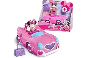 GIOCHI PREZIOSI DISNEY MICKEY&MINNIE Véhicule avec 1 Figurine 7,5 cm et 1 Accessoire, Modèle Voiture, Jouet pour Enfants dès 3 Ans, MCN181