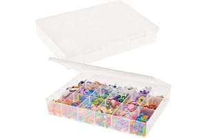Baker Ross FN263 Förvaringslåda med fack - 1-pack, förvaring av pärlor, prydnadssaker och konstmaterial