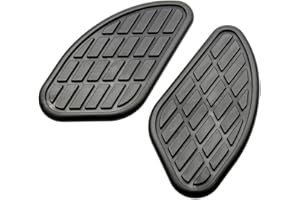 LEEQ Motorrad Tank Pads en Gummi - Motorrad Kraftstofftank Traction Pad Protector Vintage Universal Kniegelenk Tank Aufkleber Tankschutzhauben Tank Schutz Hauben, Schwarz