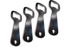 RAXINT 4 PCS Abridor Cerveza y Botellas de Acero Inoxidable, Abridor de Botellas y Botellín Original, Abrebotellas Cerveza Clásico con Colgador