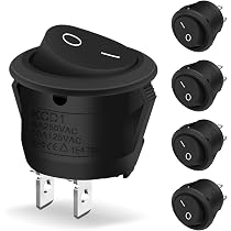 6er Set Kippschalter 12V/15A & 230V/10A – 2-polig, Wasserdicht, Mini-Schalter Für Auto, Boot, Haushalt, Messingkontakte