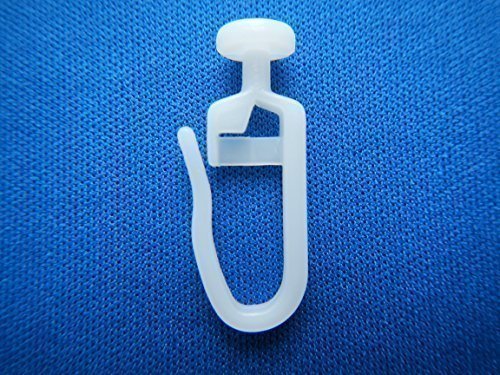 "Dekohaken24" - 100 Stck. Faltengleiter m. 7mm Kopf für Gardinenschienen verschließbar Gardinenhaken