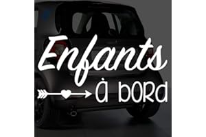 Sticker bébé à bord pour voiture Enfants à Bord 20 cm Blanc - Anakiss