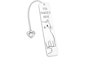 Tyqour Urocze zakładki z kotem dla kobiet, zabawne prezent dla miłośników książek dla mężczyzn, metalowe znaki do książek, prezent dla kotów dla przyjaciół, współpracowników, urodzinowe