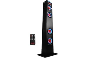 Sumvision PYSC Wireless LED Torre XL Bluetooth Tower Speakers Stand for PC phone Iphone Ipad Samsung Galaxy with built in radio