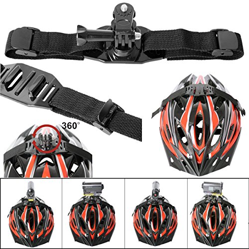 Fantaseal   Casque Sangle Fixation  Universel Casque Support 7en1 360 Rotatif Cam  ra Casque Mount pour Sony Casque Fixation pour SONY FDR X-3000V X1000VR HDR AS 300 en V  lo Moto bicycle