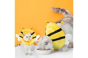 QKURT Cat Cone Collar Soft,Adjustable Pet Recovery Collar,Cute Pet Protective Collars Neck Cone of Shame,After Surgery,Injuries Recovery Anti Lick Pet Collars for Puppies,Small Dogs Cats and Kittens (S)
