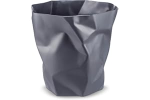 Essey Design Papierkorb Bin Bin 14L – Mülleimer aus Kunststoff, grau, ohne Deckel, Büro Papierkorb für Arbeitszimmer, Wohnzimmer & Homeoffice