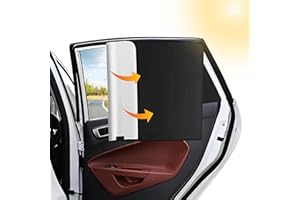 ZTBFHLZQ 2 Stück Magnetisch Sonnenschutz Auto Seitenscheibe,Sonnenschutz Auto Baby,Car Shades,Auto Vorhang,Uv-Schutz,Mit 4 Klettverschluss,Passend Für Die Meisten Fahrzeuge