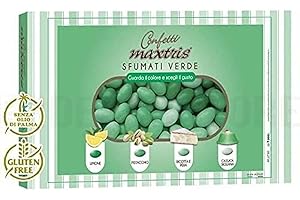 Confetti Maxtris Confetti Italiani Di MANDORLA, Sfumato Verde 4 Gusti, Assortito