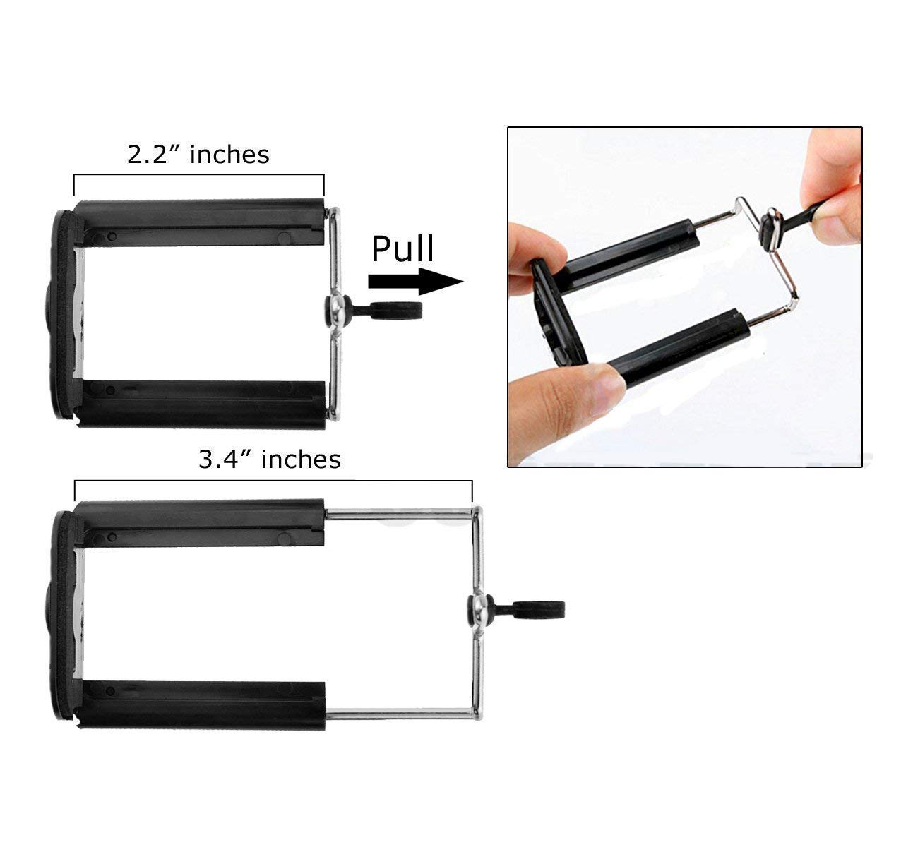 Tygot Adjustable Aluminium Alloy Tripod Stand Holder for Mobile Phones & Camera, 350 mm -1020 mm, 1/4 inch Screw + Mobile Holder Bracket - Image 8