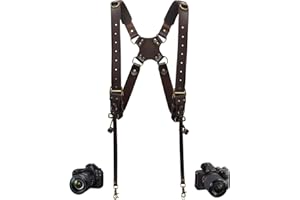 4J LEDR Correa cámara de Fotos,Camara Fotografica Profesional Correa para Camara,Correa de Hombro de cámara,Correa de Cuero para cámara,Equipo de cámara múLtiple para Correa Dslr/Slr,Marrón