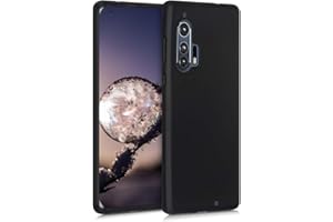 kwmobile Funda para Motorola Edge Plus/Edge+ Carcasa - Ultrafina de TPU y Silicona con Bordes elevados anticaídas - Negro Mate