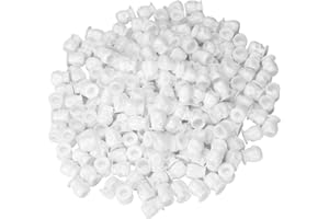 BAMTTOO 200pcs Disposable Tattoo Pigment Ink Cups Skull Tattoo Ink Cups For Tattoo Permanent Makeup Container Cap Tattoo Accessory Tattoo Kits (White)